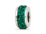 Sterling Silver Reflections Green Double Row Preciosa Crystal Bead