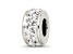 Sterling Silver Reflections Double Row White Preciosa Crystal Bead