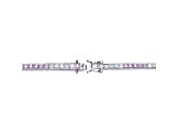 Pink & Clear Cubic Zirconia, Sterling Silver Tennis Bracelet