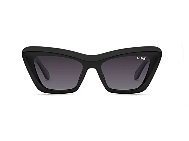 Quay On the Radio Black Cat Eye Frame / Smoke Lenses  display picture 2