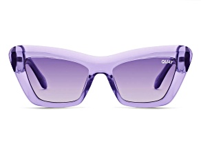 Quay On the Radio Purple Cat Eye Frame / Smoke Lenses Sunglasses