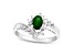 0.65ctw Emerald and Diamond Ring in 14k White Gold