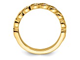 14K Yellow Gold Stackable Expressions Diamond Twist Ring 0.04ctw