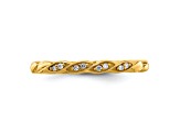 14K Yellow Gold Stackable Expressions Diamond Twist Ring 0.04ctw