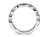 14K White Gold Stackable Expressions Diamond Twist Ring 0.04ctw