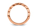 14K Rose Gold Stackable Expressions Diamond Twist Ring 0.04ctw