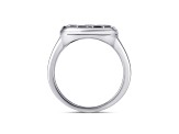 NFL True Fans Washington Commanders Men's Onyx and 0.05ctw Diamond Sterling Silver Ring