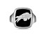 NFL True Fans Buffalo Bills Men's Onyx and 0.05ctw Diamond Sterling Silver Ring
