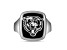 NFL True Fans Chicago Bears Men's Onyx and 0.05ctw Diamond Sterling Silver Ring