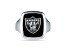 NFL True Fans Las Vegas Raiders Men's Onyx and 0.05ctw Diamond Sterling Silver Ring