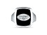 NFL True Fans New York Jets Men's Onyx and 0.05ctw Diamond Sterling Silver Ring