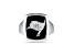 NFL True Fans Tampa Bay Buccaneers Men's Onyx and 0.05ctw Diamond Sterling Silver Ring