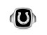 NFL True Fans Indianapolis Colts Men's Onyx and 0.05ctw Diamond Sterling Silver Ring