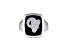 NFL True Fans Los Angeles Rams Men's Onyx and 0.05ctw Diamond Sterling Silver Ring