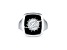 NFL True Fans Miami Dolphins Men's Onyx and 0.05ctw Diamond Sterling Silver Ring