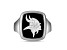 NFL True Fans Minnesota Vikings Men's Onyx and 0.05ctw Diamond Sterling Silver Ring