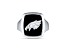NFL True Fans Philadelphia Eagles Men's Onyx and 0.05ctw Diamond Sterling Silver Ring