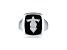 NFL True Fans Tennessee Titans Men's Onyx and 0.05ctw Diamond Sterling Silver Ring