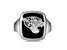 NFL True Fans Jacksonville Jaguars Men's Onyx and 0.05ctw Diamond Sterling Silver Ring