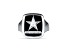 NFL True Fans Dallas Cowboys Men's Onyx and 0.05ctw Diamond Sterling Silver Ring