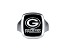 NFL True Fans Green Bay Packers Men's Onyx and 0.05ctw Diamond Sterling Silver Ring