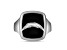NFL True Fans Los Angeles Chargers Men's Onyx and 0.05ctw Diamond Sterling Silver Ring