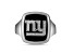 NFL True Fans New York Giants Men's Onyx and 0.05ctw Diamond Sterling Silver Ring