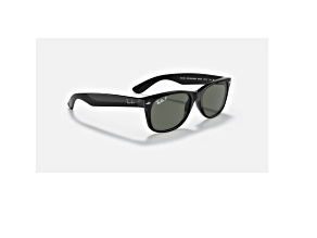 Ray-Ban New Wayfarer Classic Black/Green Polarized 52mm Sunglasses RB2132 901/58