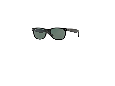 Ray-Ban New Wayfarer Classic Black/Green Polarized 52mm Sunglasses RB2132 901/58