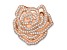 14k Rose Gold Diamond Fancy Flower Chain Slide