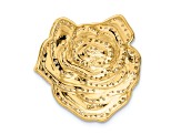 14k Yellow Gold Diamond Fancy Flower Chain Slide Pendant