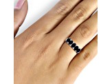 Black Sapphire Rhodium Over Sterling Silver Ring 2.80ctw