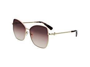 Longchamp Women's 60mm Rose Gold Sunglasses