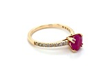 10K Yellow Gold Round Ruby and Diamond Ring 1.99ctw