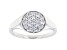 White Lab-Grown Diamond 14kt White Gold Signet Ring 0.50ctw