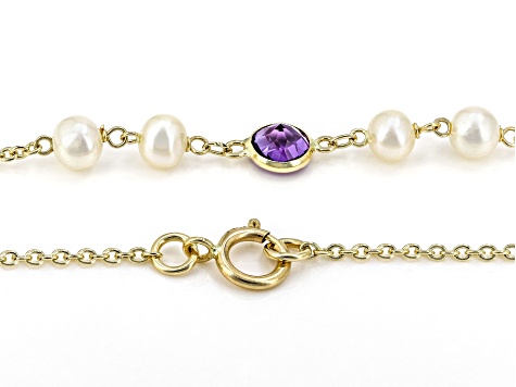 Multi-Gem 14k Yellow Gold Necklace 5.40ctw