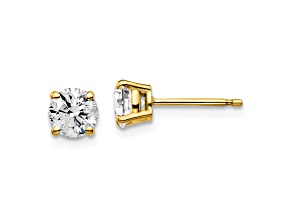 14K Yellow Gold Lab Grown Diamond 1ct. VS/SI GH+, 4-Prong Earrings
