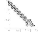 14K White Gold Lab Grown Diamond VS/SI GH, Circle Link Bracelet