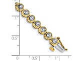 14K Yellow and White Gold Lab Grown Diamond VS/SI GH, Circle Link Bracelet