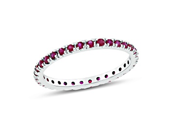 Picture of 0.65ctw Ruby Eternity Band Ring in 14k White Gold
