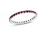 0.65ctw Ruby Eternity Band Ring in 14k White Gold