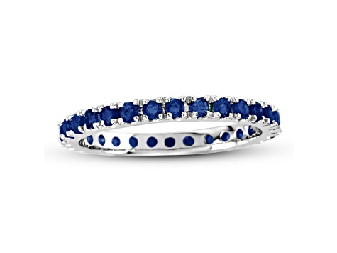 0.75ctw Sapphire Eternity Band Ring in 14k White Gold
