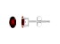 5x3mm Oval Garnet 14k White Gold Stud Earrings