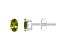 5x3mm Oval Peridot 14k White Gold Stud Earrings