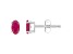 5x3mm Oval Ruby 14k White Gold Stud Earrings