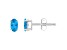 5x3mm Oval Blue Topaz 14k White Gold Stud Earrings