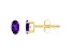 5x3mm Oval Amethyst 14k Yellow Gold Stud Earrings