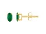 5x3mm Oval Emerald 14k Yellow Gold Stud Earrings