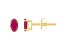 5x3mm Oval Ruby 14k Yellow Gold Stud Earrings