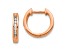 10k Rose Gold 1/2", 0.245ctw Diamond Hinged Hoop Earrings